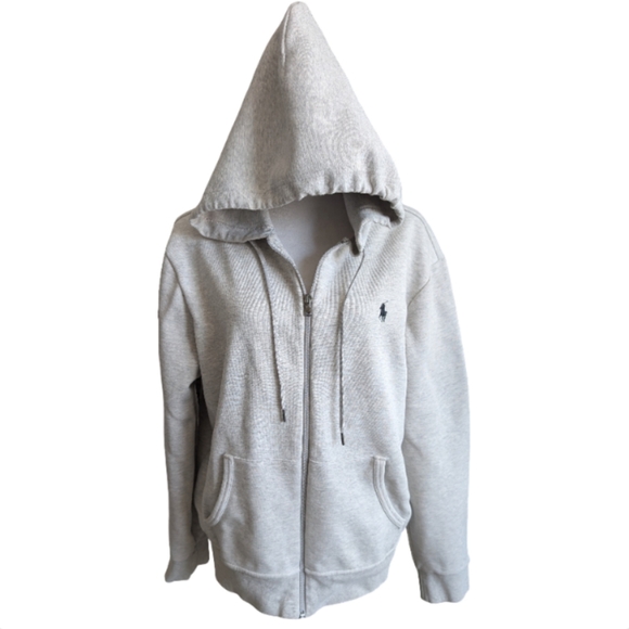 Ralph Lauren Polo Men's Gray Zip Up Hoodie Size Large Designer - Picture 5 of 15